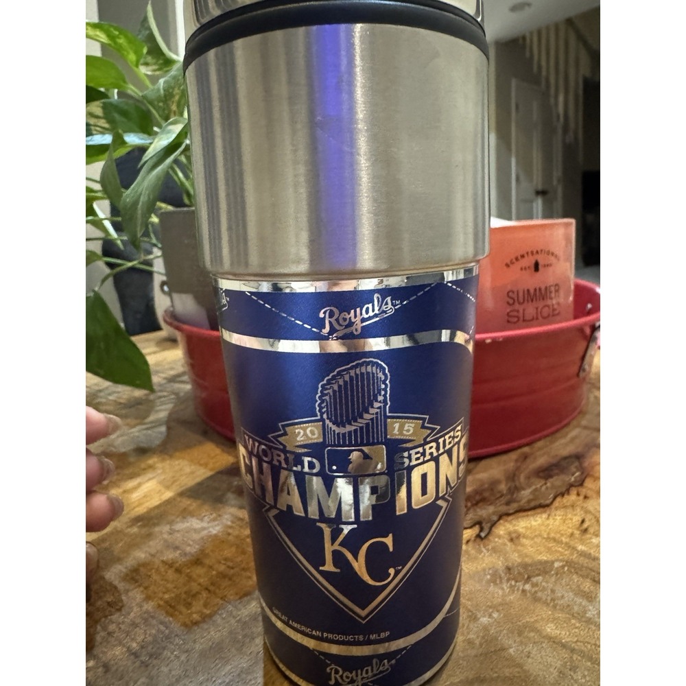 Kansas City Royals 2015 World Series Champions‎ Travel Mug Cup MLB Baseball
